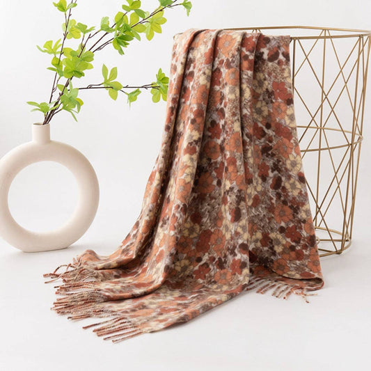 Floral Print Shawl Scarf - Purpose + Passion Boutique