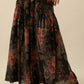 Floral - Print Smocked Drop - Waist Ruffle Maxi Skirt - Purpose + Passion Boutique