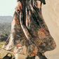 Floral - Print Smocked Drop - Waist Ruffle Maxi Skirt - Purpose + Passion Boutique