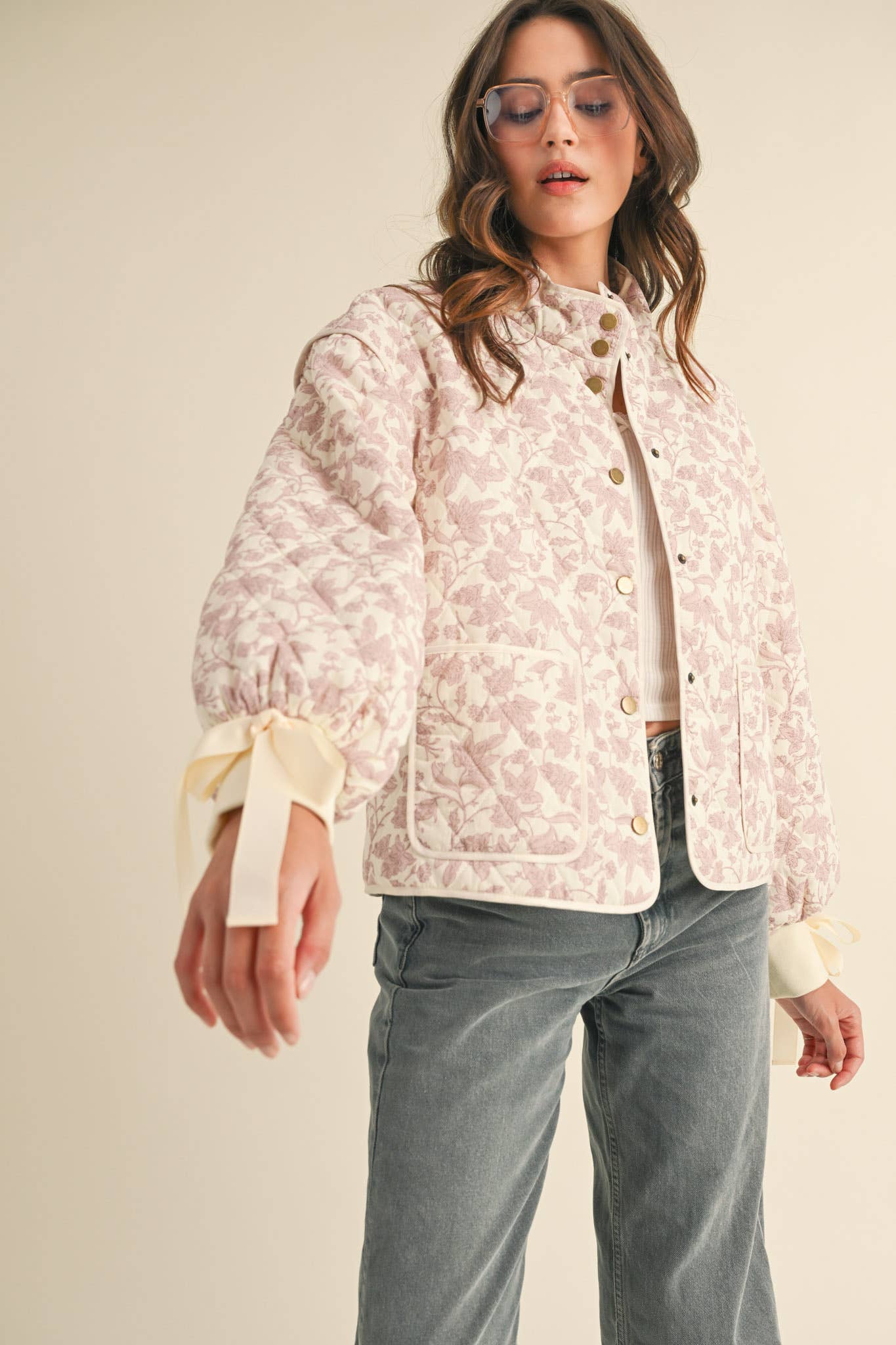 Floral Quilted Jacket - Purpose + Passion Boutique