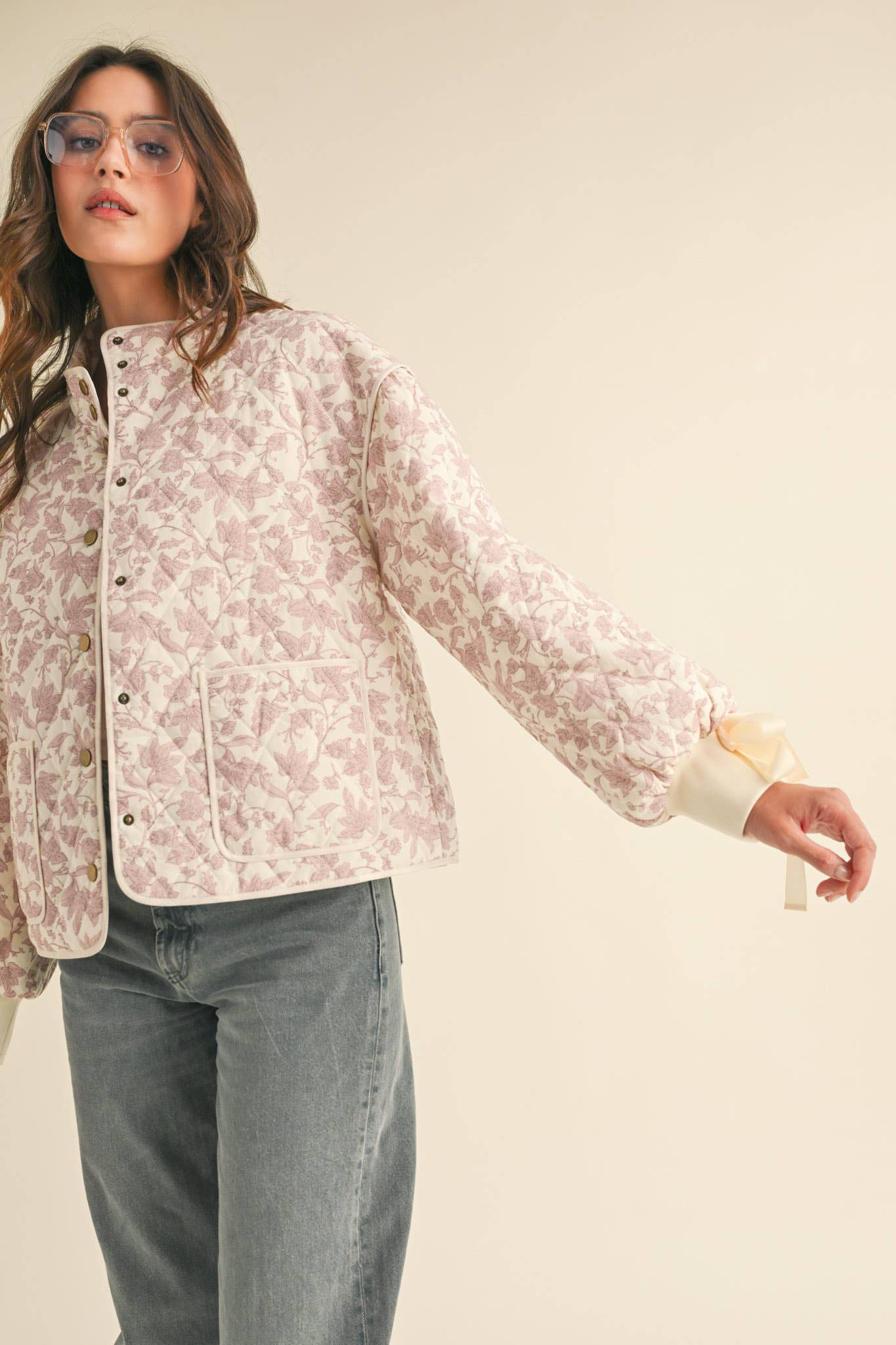 Floral Quilted Jacket - Purpose + Passion Boutique