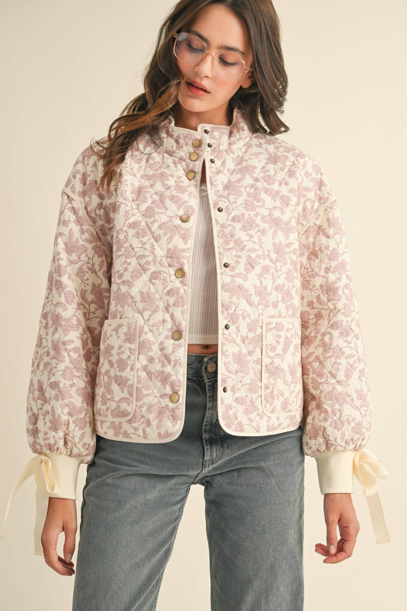 Floral Quilted Jacket - Purpose + Passion Boutique