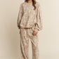 Floral Taupe Drop Shoulder Long Sleeve Sweater - Purpose + Passion Boutique