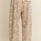Floral Taupe Knit Pants - Purpose + Passion Boutique