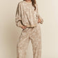 Floral Taupe Knit Pants - Purpose + Passion Boutique