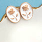 Flower Gold Edge Stud Earring - Purpose + Passion Boutique
