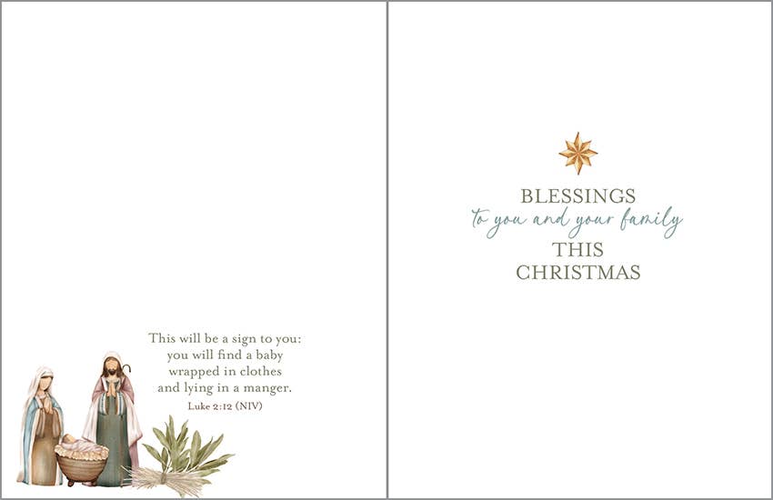 For Unto Us Scripture Christmas Card - Purpose + Passion Boutique