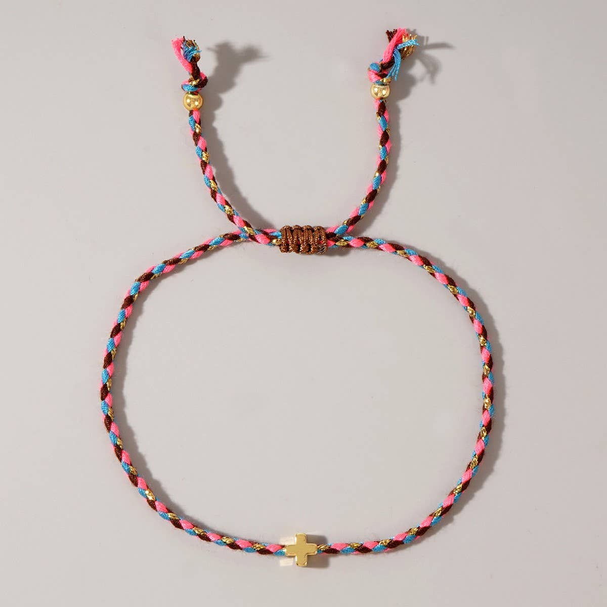 Four - Color Cotton Cross Adjustable Bracelet - Purpose + Passion Boutique