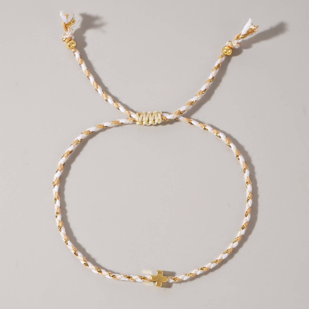 Four - Color Cotton Cross Adjustable Bracelet - Purpose + Passion Boutique