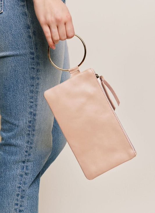 Fozi Wristlet with Gold Handle - Purpose + Passion Boutique