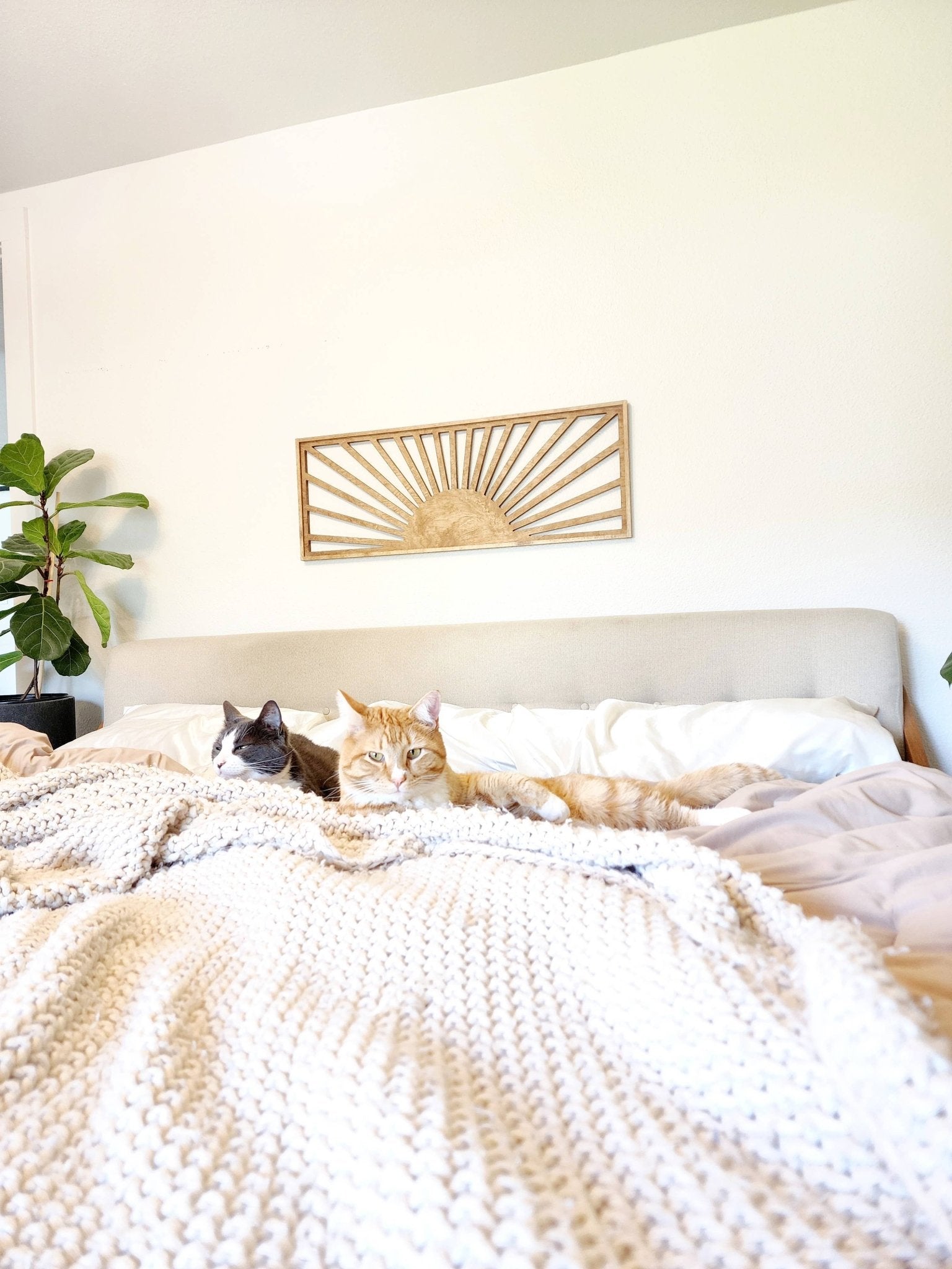 Framed Wood Sunburst Wall Art (10x28) - Purpose + Passion Boutique