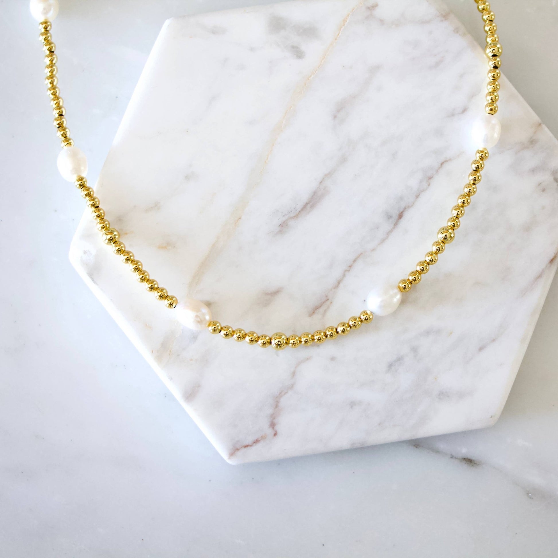 Freshwater Pearl Beaded Necklace  - Purpose + Passion Boutique