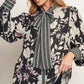 Front Bow Tie Long Sleeve Blouse - Purpose + Passion Boutique