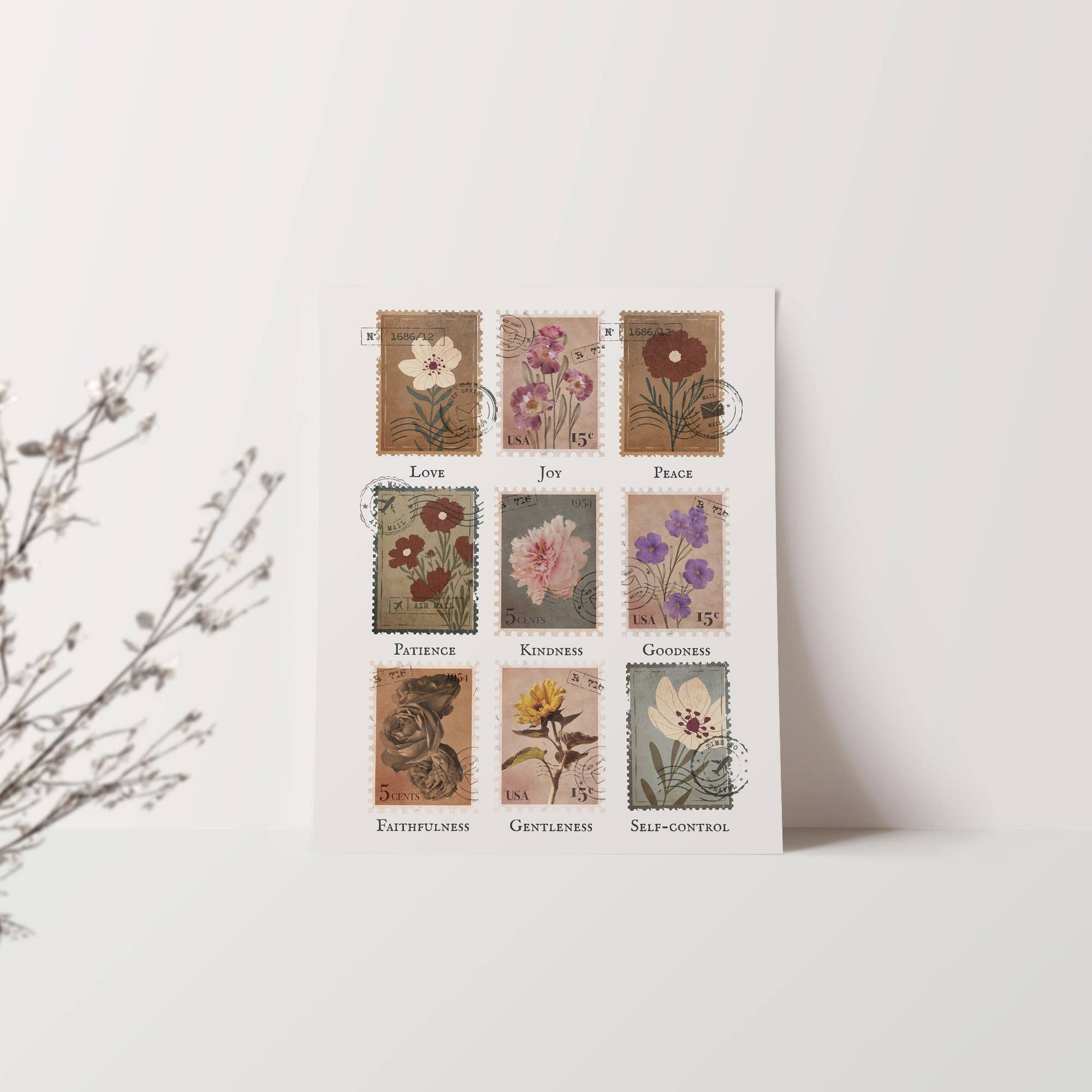 Fruit of the Spirit Scripture Art Print 8x10 - Purpose + Passion Boutique