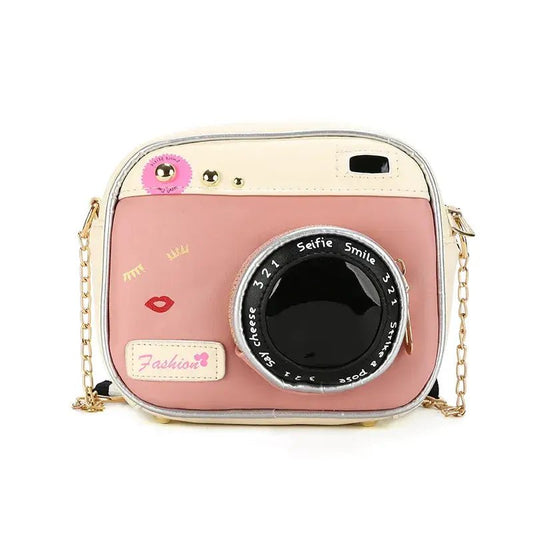 Fun Pink Camera Shaped Handbag Purse - Purpose + Passion Boutique