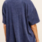 Galaxy Blue Mineral Washed Short Sleeve Top - Purpose + Passion Boutique