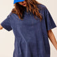 Galaxy Blue Mineral Washed Short Sleeve Top - Purpose + Passion Boutique