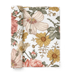 Garden Floral White Muslin Swaddle - Purpose + Passion Boutique