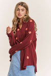 Gauze Daisy Embroidered Button Down Blouse - Purpose + Passion Boutique