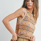 Geo Taupe Pattern Knit Top - Purpose + Passion Boutique