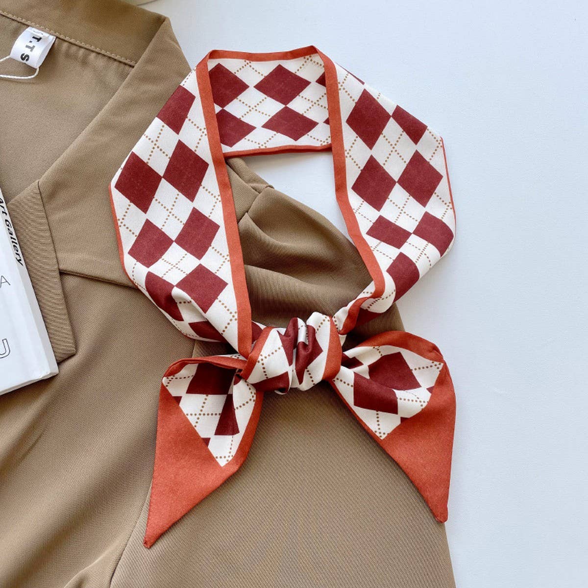 Geometric Print Striped Scarf - Purpose + Passion Boutique