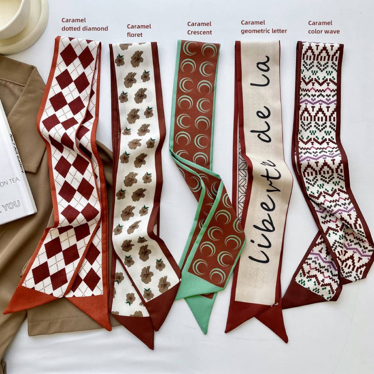 Geometric Print Striped Scarf - Purpose + Passion Boutique