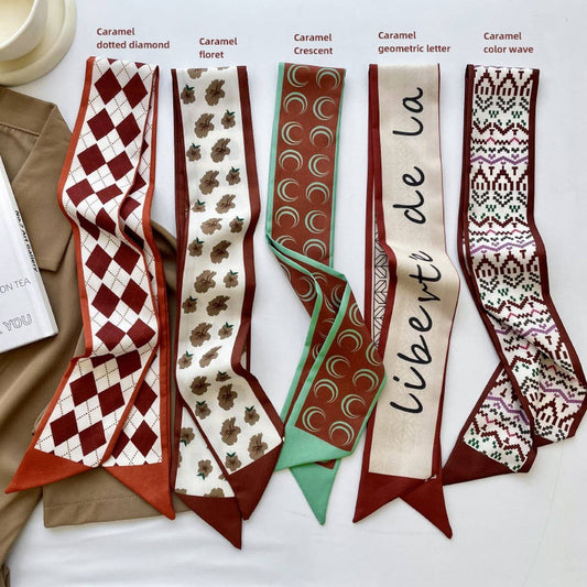 Geometric Print Striped Scarf - Purpose + Passion Boutique