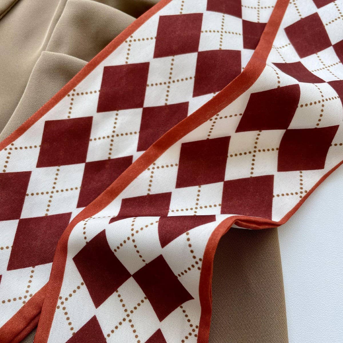 Geometric Print Striped Scarf - Purpose + Passion Boutique