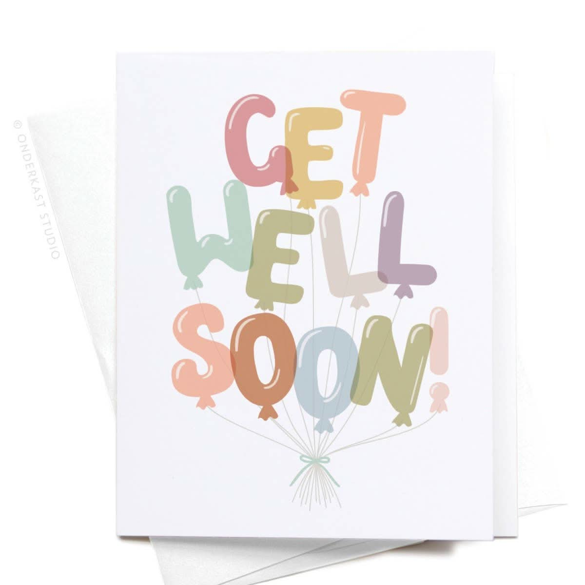 Get Well Soon Balloons Greeting Card - Purpose + Passion Boutique