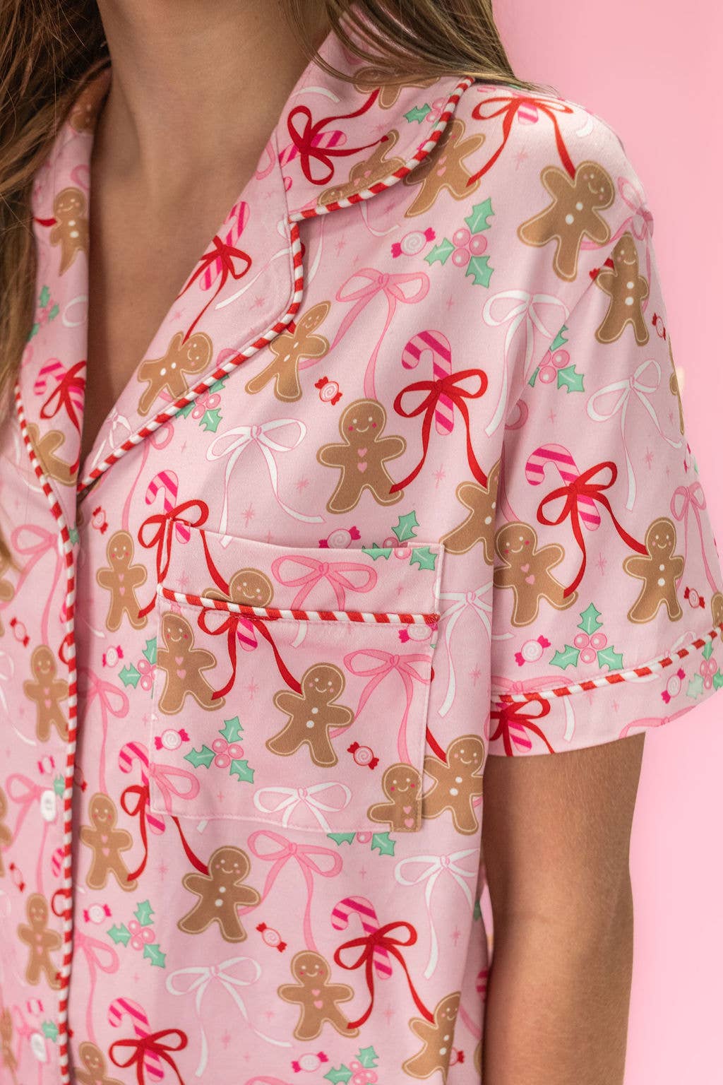 Gingerbread Bows - Christmas Sweets Pajamas (2pc) - Purpose + Passion Boutique