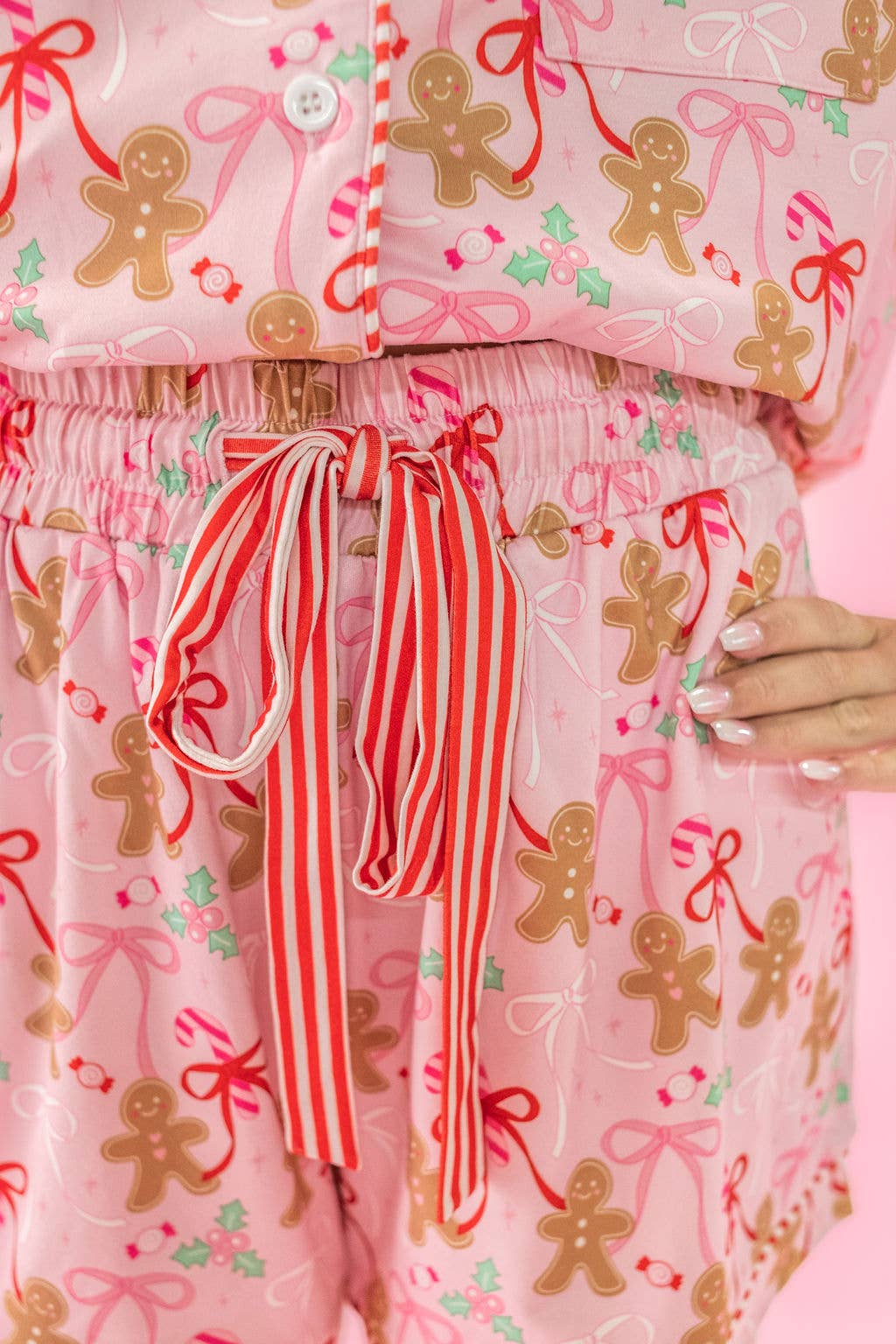Gingerbread Bows - Christmas Sweets Pajamas (2pc) - Purpose + Passion Boutique