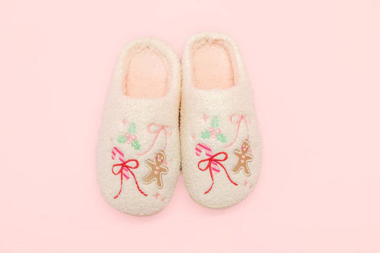 Gingerbread Bows Slippers - Purpose + Passion Boutique