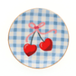 Gingham Cherry Round Trinket Tray - Purpose + Passion Boutique