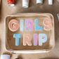 Girls Trip (Coral/Pink) Oversized Cosmetic Bag - Purpose + Passion Boutique