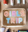 Girls Trip (Coral/Pink) Oversized Cosmetic Bag - Purpose + Passion Boutique