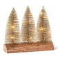 Glitter LED Tree on Log Base - Champagne (8.5"L) - Purpose + Passion Boutique