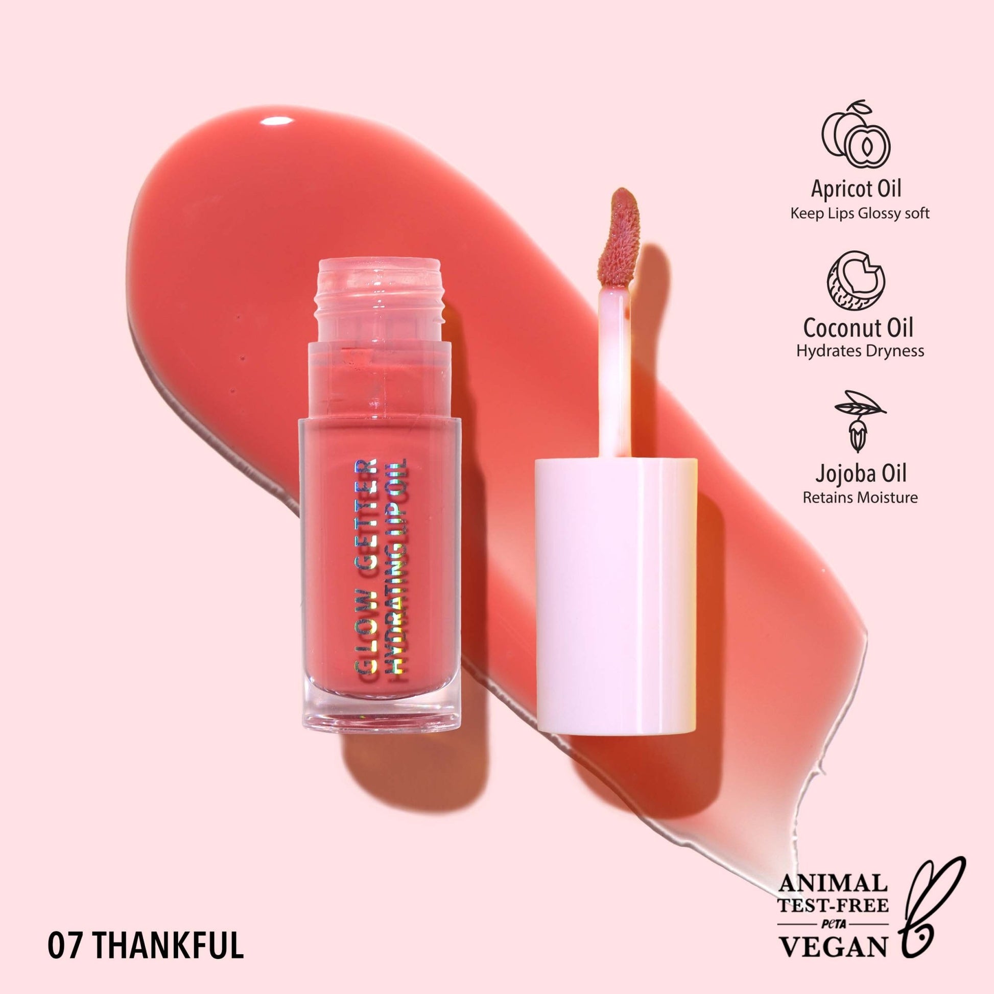 Glow Getter Hydrating Lip Oil - Thankful - Purpose + Passion Boutique