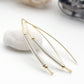 Gold and Silver Coil Wishbone Threader Earrings - Purpose + Passion Boutique