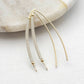 Gold and Silver Coil Wishbone Threader Earrings - Purpose + Passion Boutique