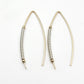 Gold and Silver Coil Wishbone Threader Earrings - Purpose + Passion Boutique