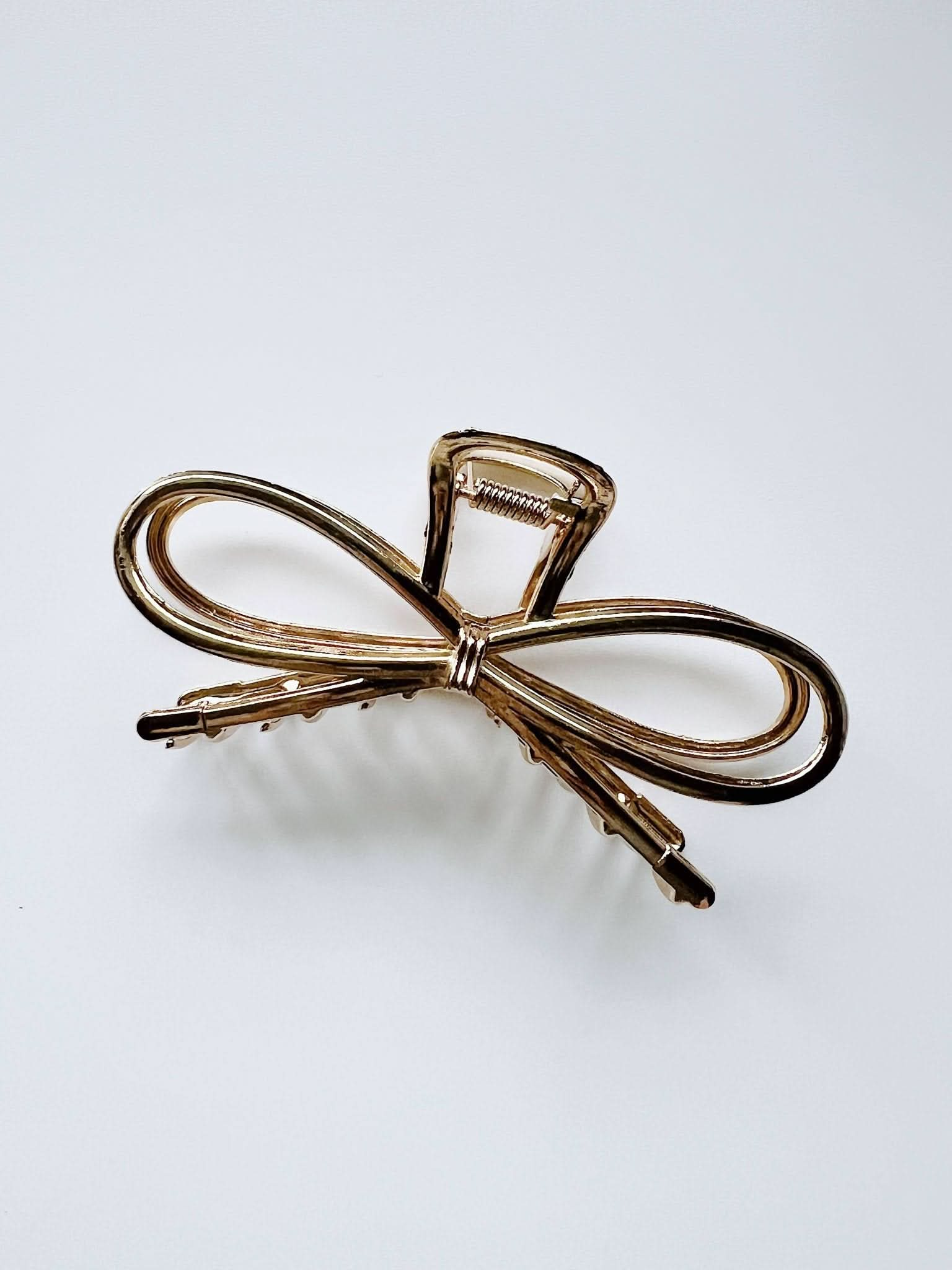 Gold Bow Hair Clip - Purpose + Passion Boutique