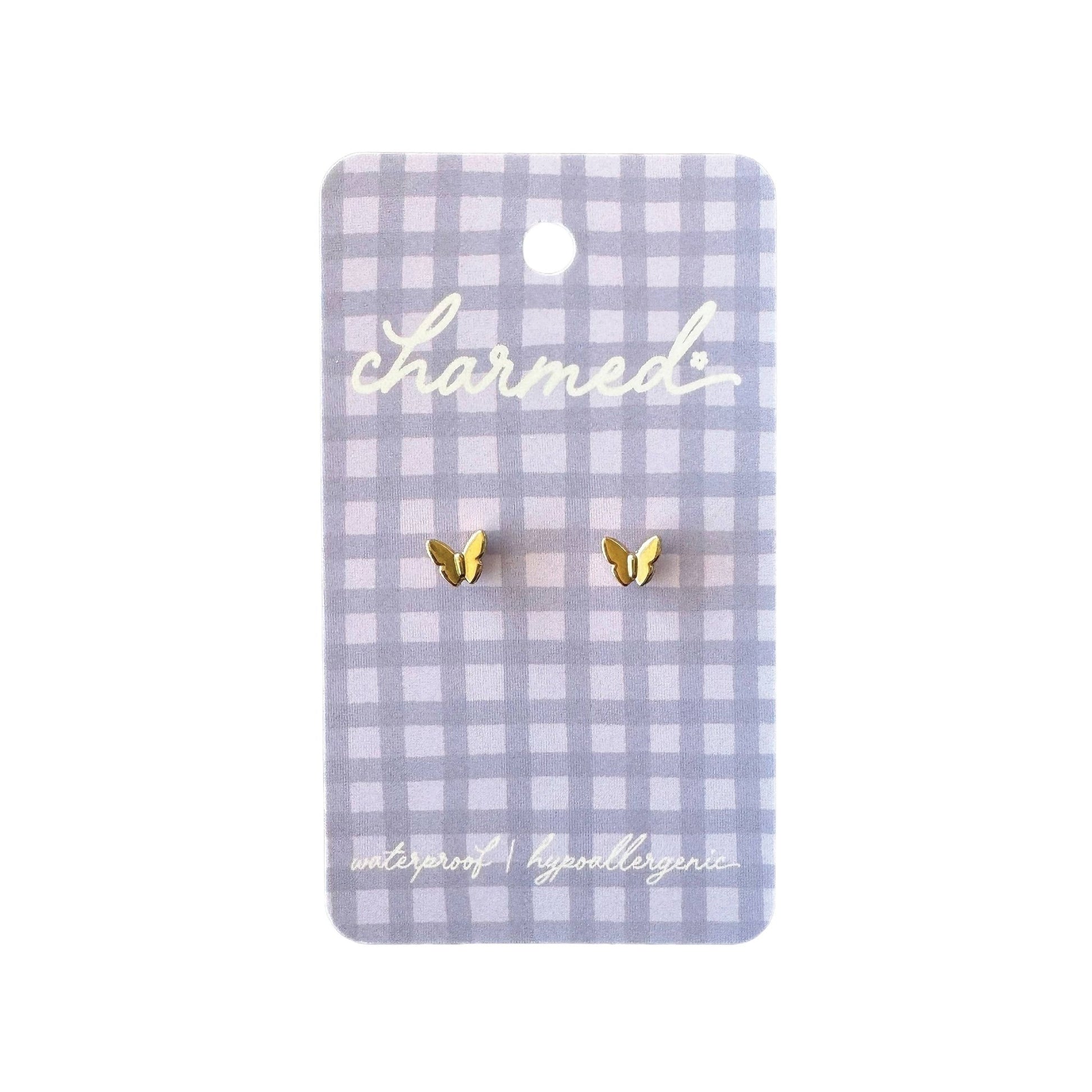 Gold Butterfly Earrings - Purpose + Passion Boutique