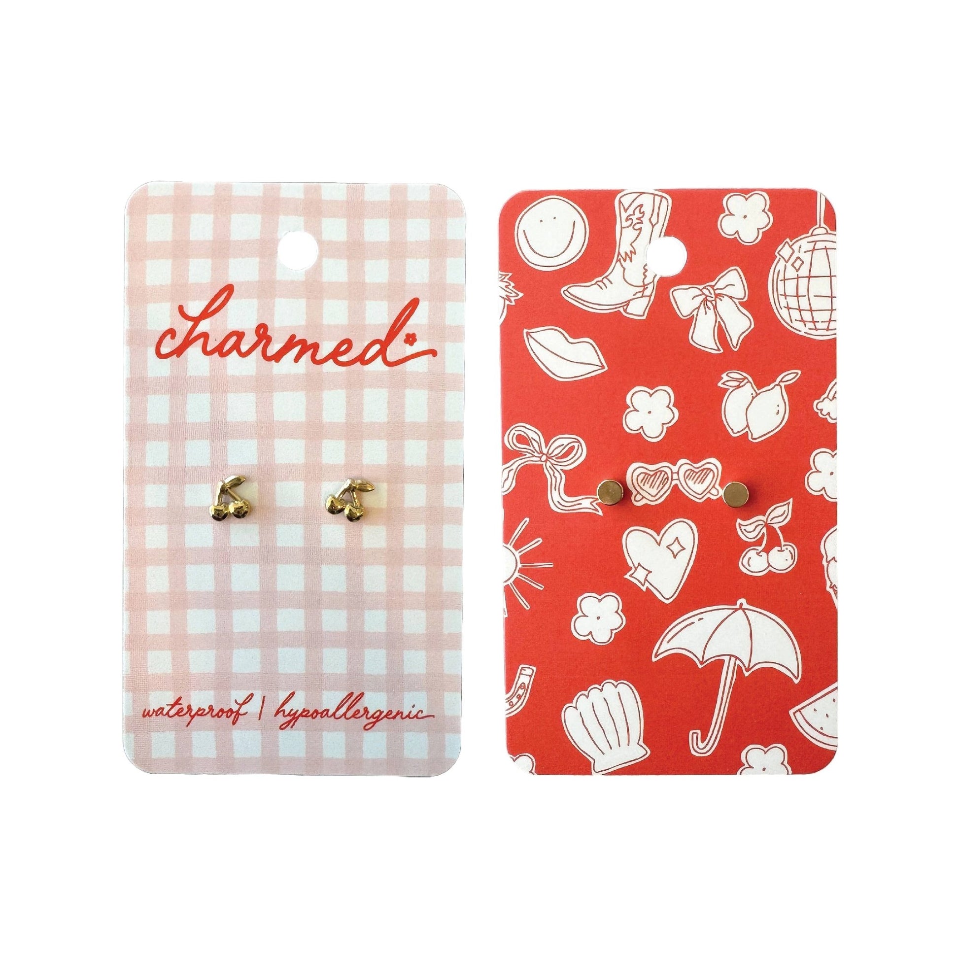 Gold Cherry Earrings - Purpose + Passion Boutique