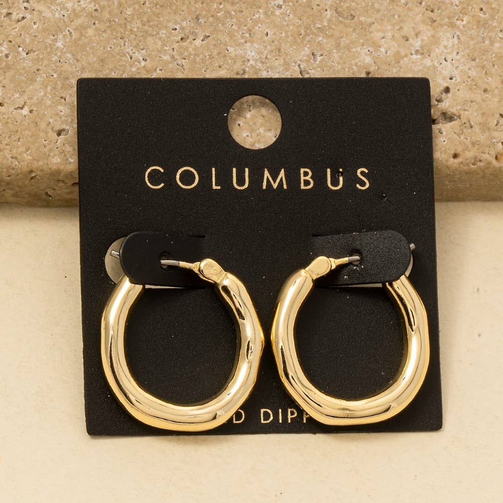 Gold Dipped Chunky Hoop Earrings - Purpose + Passion Boutique