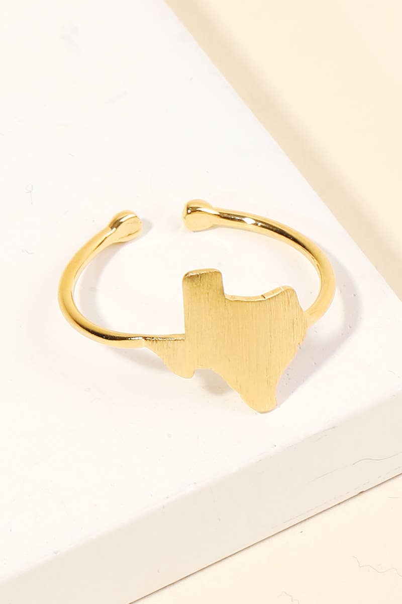 Gold Dipped Texas State Ring - Purpose + Passion Boutique