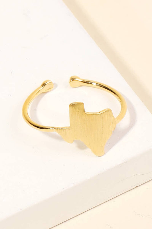 Gold Dipped Texas State Ring - Purpose + Passion Boutique