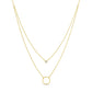 Gold Double Appeal Circle & Cz Necklace - Purpose + Passion Boutique