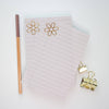 Gold Flower Lined Chunky Notepad - 4x6 - Purpose + Passion Boutique