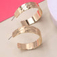 Gold Hammered Wide Hoops - Purpose + Passion Boutique