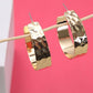 Gold Hammered Wide Hoops - Purpose + Passion Boutique